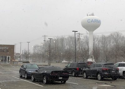 Snowy days look perfect on Carmel.